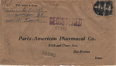 US Tennessee, Nashville 697  on Registered Fancy Cancel Cover, Oval with Geometric Shapes